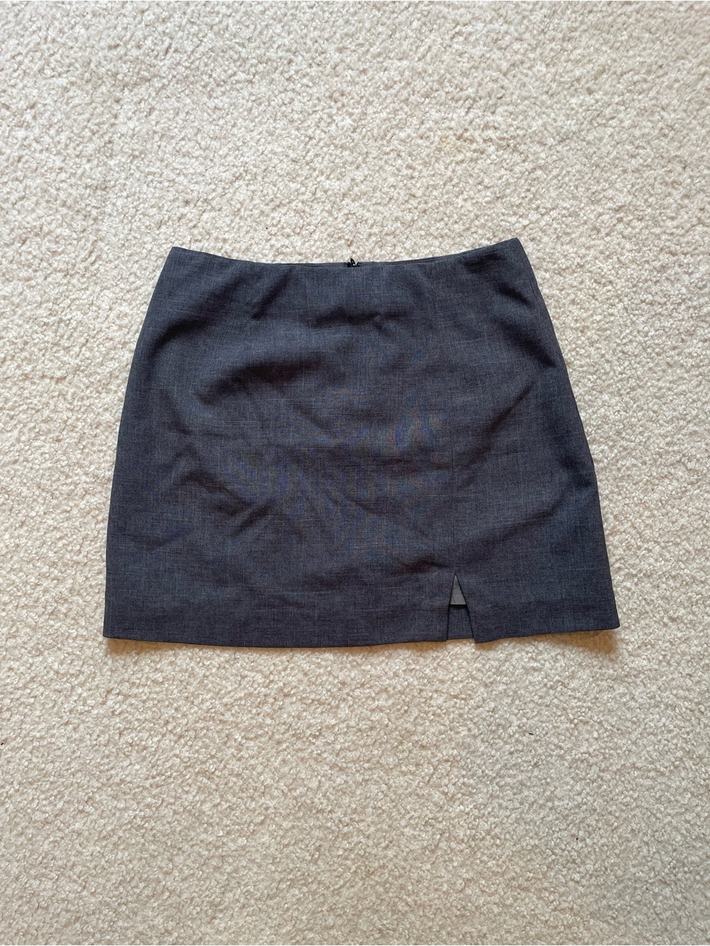 Classic Handmade Charcoal Mini Skirt - Women's Tailored Pencil Style